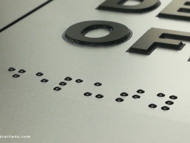 Señalética Braille 4U aluminio